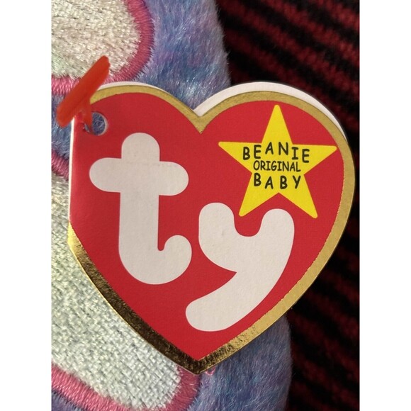 1999 Ty Flitter the Butterfly 4255 Beanie Baby 7" Pink Purple Bug Plush Toy - Picture 3 of 7